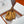 HM Garden Party 30cm Bag Gold Togo Dark Beige Canvas