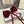 CRIMSON RED VELVET HAIR CLIP WITH BOW AND CRYSTAL 412470
