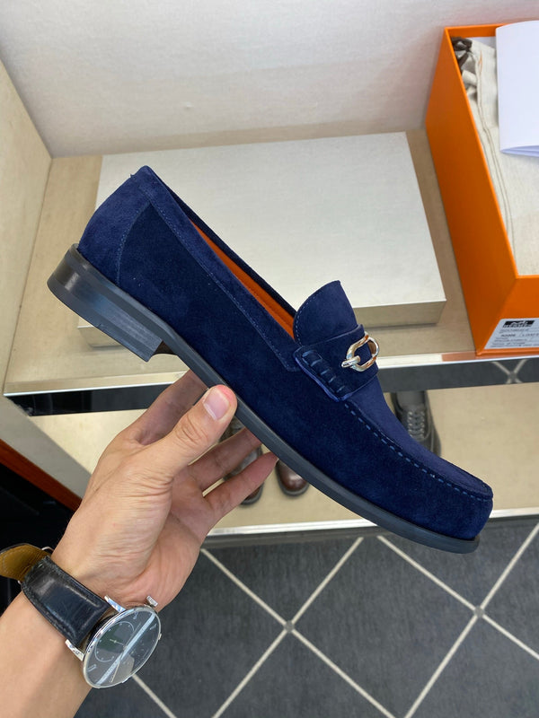 HM Men's Colette Loafer Navy Blue Suede 680425