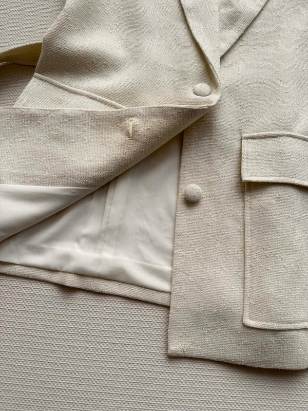CC 26s Vest Ivory Wool Viscose 338886