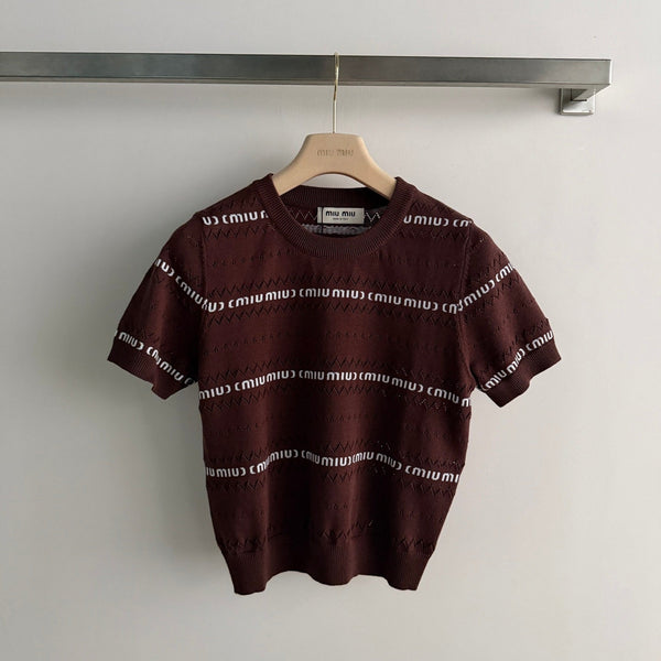 Miu 26s Pullover Coffee Knit 363762