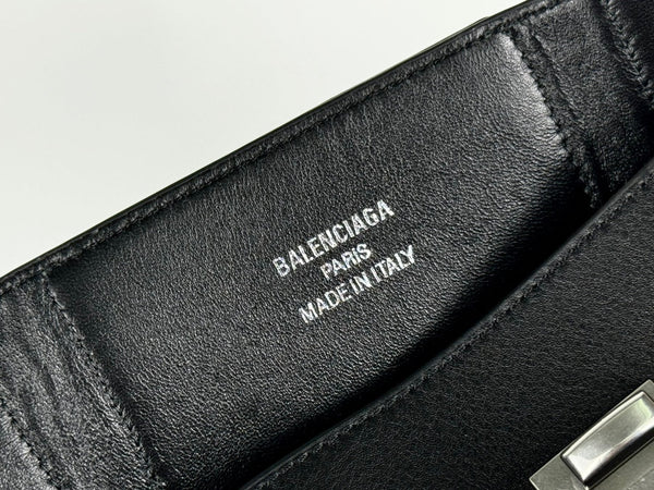 BEL AIR CARRY ALL BAG 29 IN BLACK NAPPA LAMBSKIN SILVER HARDWARE