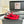 SL Silk Bow T-Strap Flat Sandals Red Leather