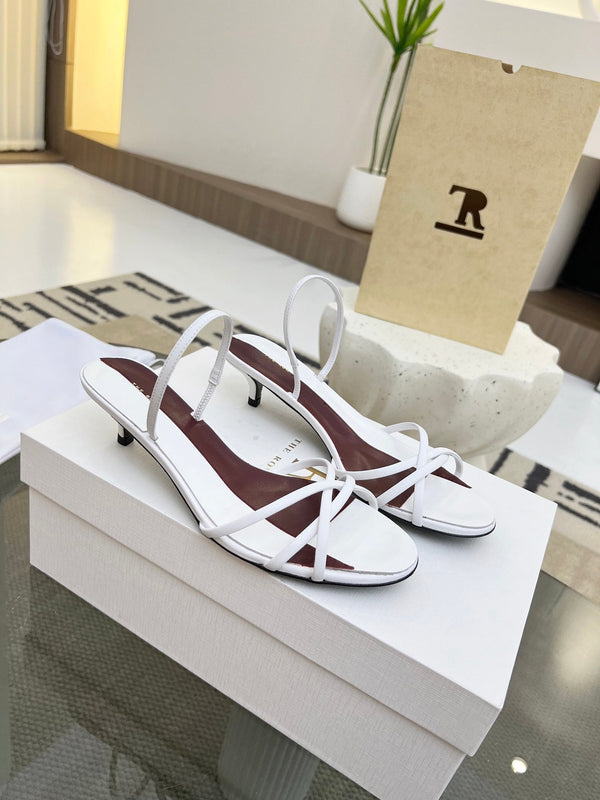 TR 26s Strappy Sandals White Burgundy Lambskin 997831
