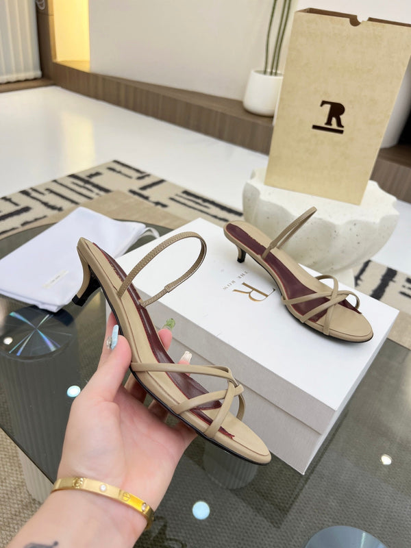 TR 26s Strappy Sandals Beige Burgundy Lambskin 997832
