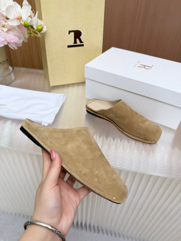 The Row Piper Slide Khahi Suede 707518