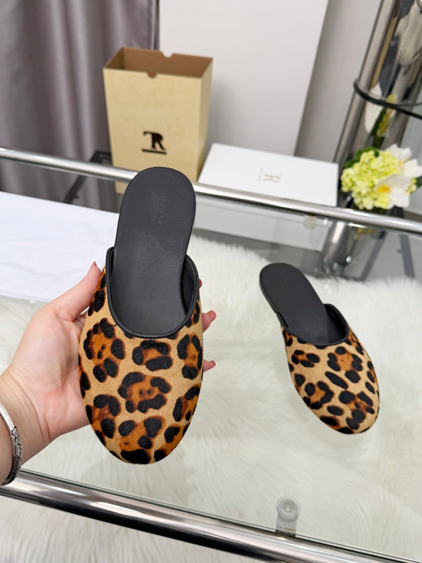The Row Sleeper Two Slippers Leopard Suede 707569