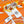 Carres Volants Scarf 90 CM In Orange Colorful Silk Twill 244995