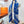 Zouaves Et Dragons Bandana Shawl 90 CM In Blue Colorful Silk Twill 262789