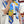 Parade Scarf 90 CM In Blue Colorful Silk Twill 310307
