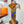 Palonniers scarf 90 CM In Orange Colorful Silk Twill 321910