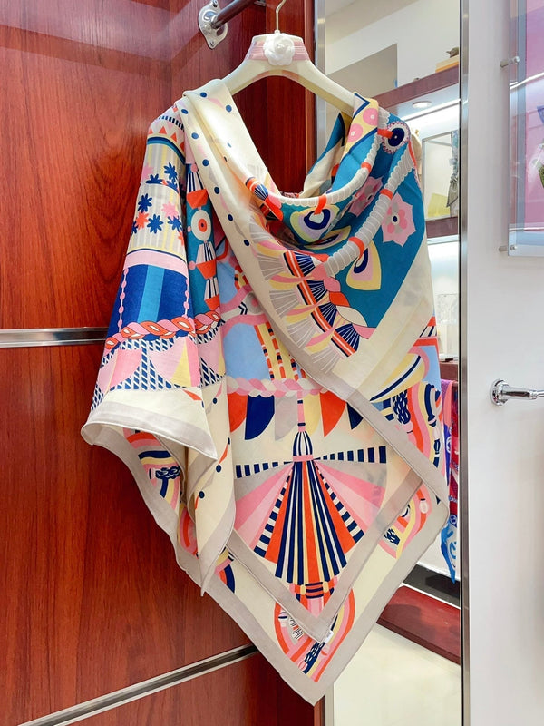 Haute Parure Scarf 135 CM Colorful Cashmere And Silk 324755