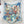 La Danse Du Printemps Scarf 140 In Light Blue Colorful Cashmere And Silk 344364