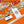 La Danse Du Printemps Scarf 140 In Orange Colorful Cashmere And Silk 344365