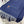 Cargo muffler Scarf 190 CM Navy Blue Wool 375381