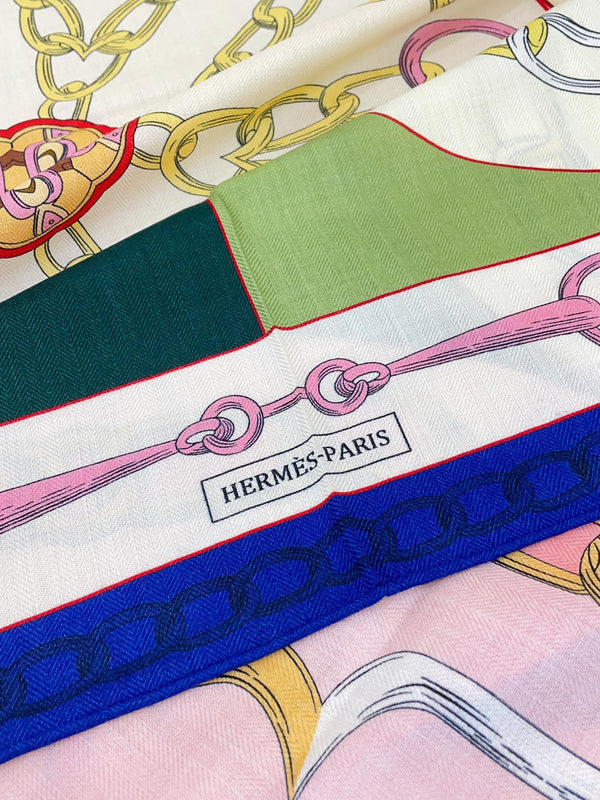 Effet Kaleidoscope Shawl 135 CM In Colorful Cashmere And Silk 382608