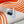 SCARF 180 CM IN FIRE ORANGE MIX WHITE CASHMERE