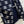 SCARF 190 CM IN NAVY BLUE CASHMERE WITH SILVER LOGO 401171