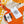 Fantaisie d'Etriers Shawl 135 CM Orange Colorful Cashmere And Silk 402081