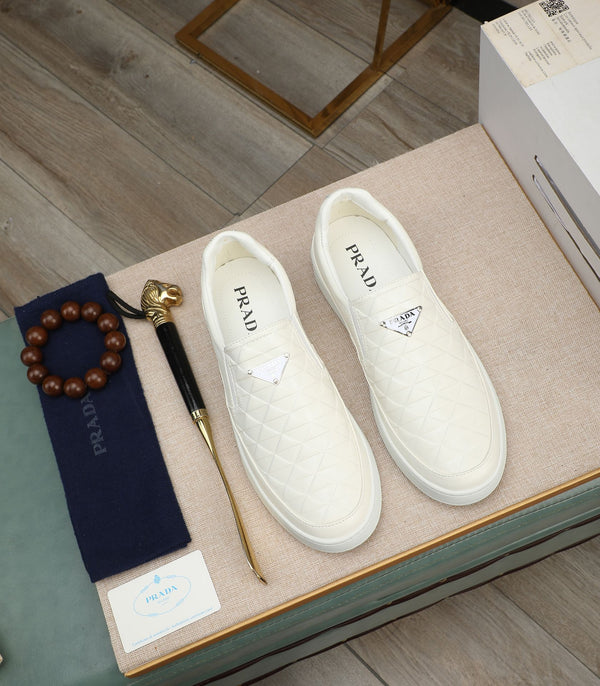 PRA LOAFER IN BEIGE CREAM EMBOSSED CALFSKIN