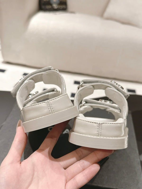 cc 25p dad mule sandal grey leather 237574