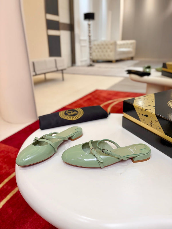 CL Jane Nina Mules Green Patent Leather 825193