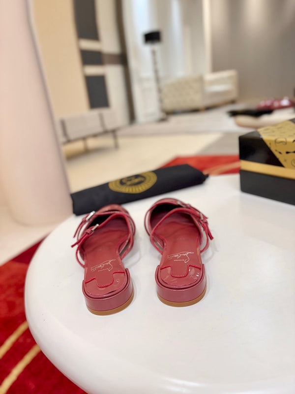 CL Jane Nina Mules Deep Pink Patent Leather 825194