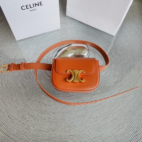 tan calfskin belt bag