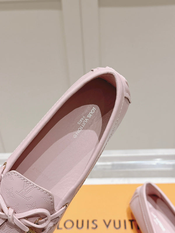 LV Gloria Loafer Pink Perforated Calfskin 480733
