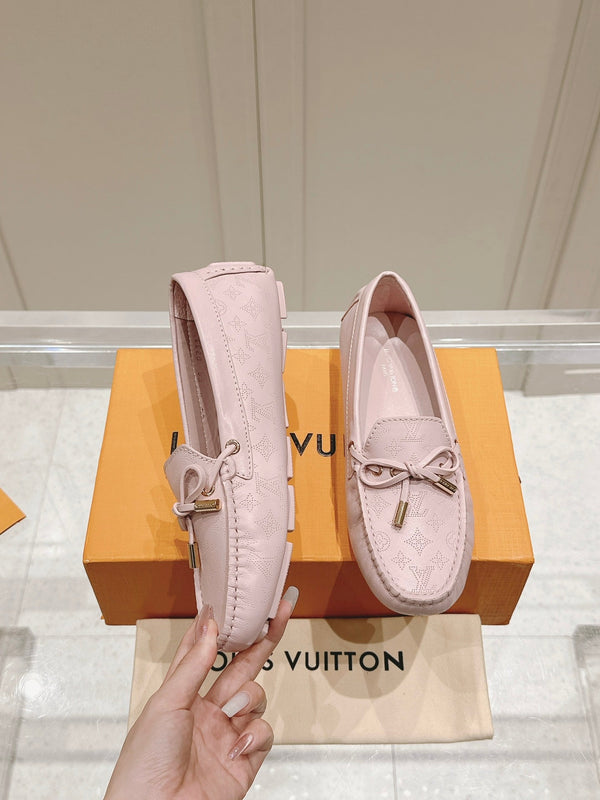 LV Gloria Loafer Pink Perforated Calfskin 480733