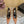 RÉGINE PUMPS IN RUSTIC ORANGE SATIN GOLD CHAIN