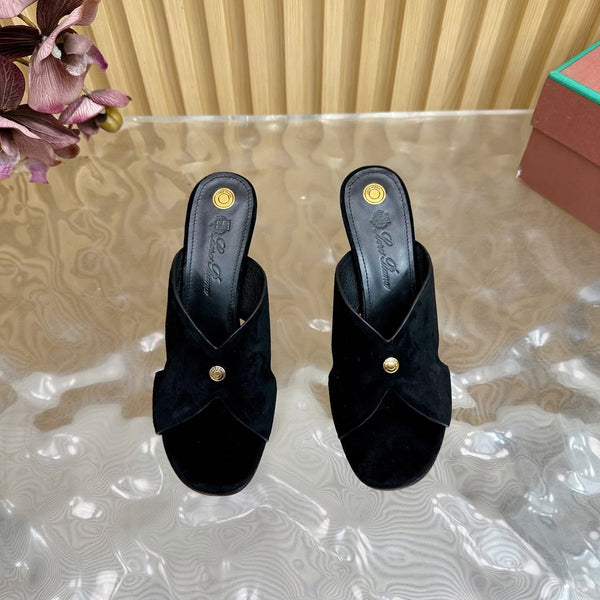LP Vera Heeled Sandal Black Sheepskin 307966