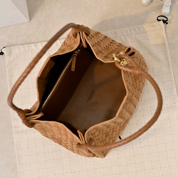 BV 26s Parachute Bag Brown Intrecciato Suede 291415