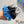 CERULEAN BLUE WRINKLED FABRIC SCRUNCHIE 358223