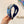 HAIRBAND WITH FLOWER PRINT IN CORNFLOWER BLUE SILK 398862