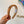 THICK HEADBAND IN BRONZE ORANGE DIAGONAL LEATHER 425479