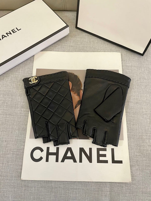 FINGERLESS GLOVES IN BLACK SHEEPSKIN 463845