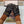 HORSEBIT GLOVES IN BLACK LAMBSKIN MIX GINGERBREAD BROWN WOOL 465052