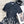CD 2025 Floral Short-sleeved Belt Shirt Dress Black mix White Cotton