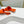PRA TRIANGLE HEEL SATIN SLIPPERS BRIGHT ORANGE