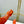 PRA TRIANGLE HEEL SATIN SANDALS BRIGHT ORANGE