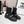 CC 26s Combat Sock Boots Black Calfskin Ribbed Knit 924507