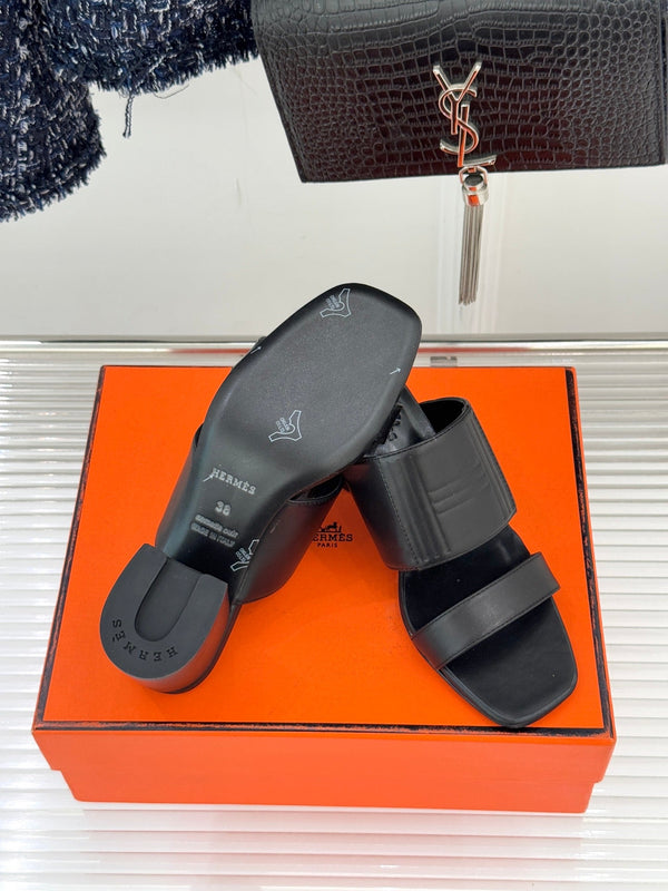 HM 26WF Monica 60 Sandal Black Sheepskin 642861