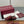 GG D-Shaped Sandals Burgundy Sheepskin Canvas 646461