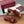 GG D-Shaped Sandals 5.5cm Burgundy Suede Sheepskin 646474