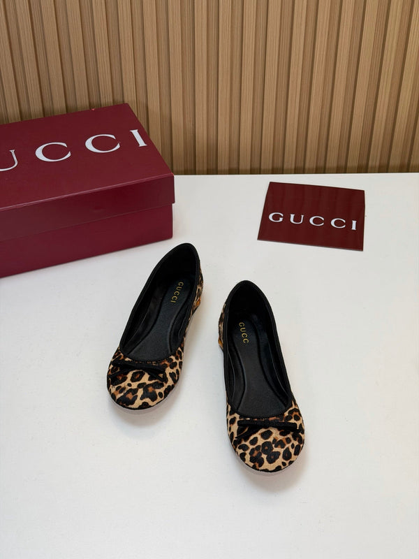GG 26s Ballerina With Bamboo Flats Leopard Horsehair 997174