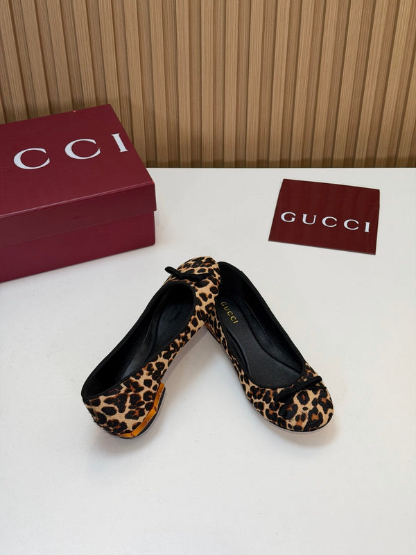 GG 26s Ballerina With Bamboo Flats Leopard Horsehair 997174