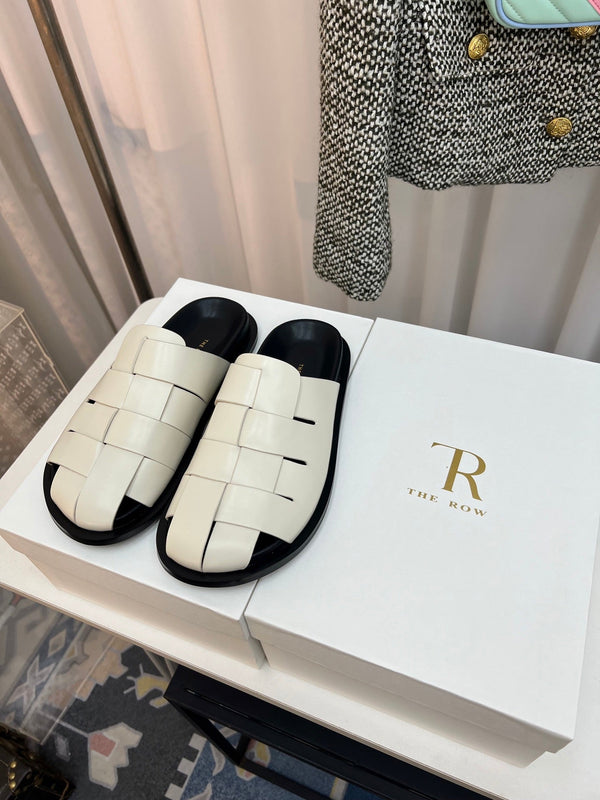 The Row Slide White Lambskin 707559
