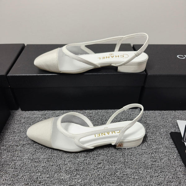 CC 26s Slingback 20 White Mesh Fabric Sheepskin 682002