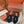 Summer Charms Sandals in Navy Suede Maroon Lambskin